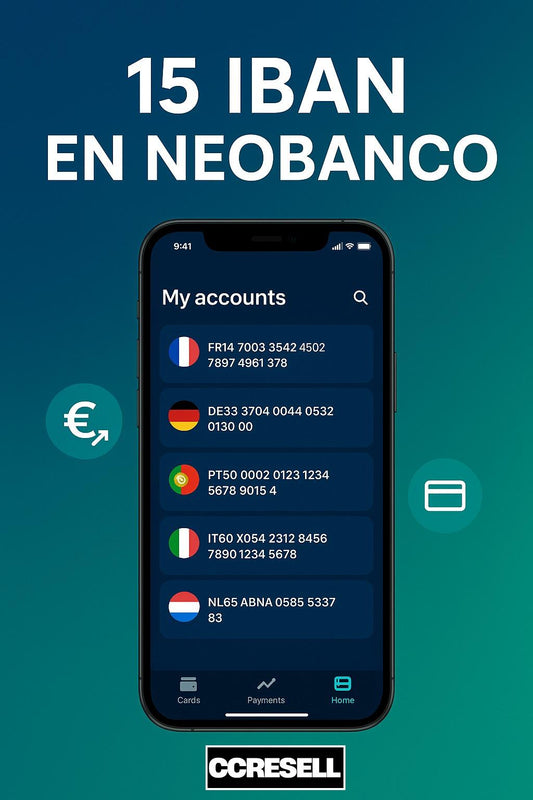 Neobanco que te permite tener 15 IBAN (no españoles)