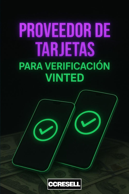 Proveedor de tarjetas para pasar verificación Vinted